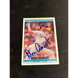 1992 donruss baseball auto card of don august #140